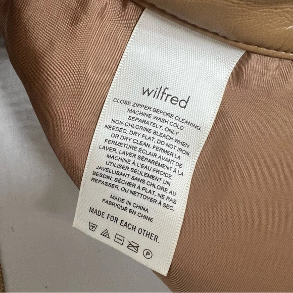 Aritzia Wilfred The Melina Pant Vegan Leather Brown Size 12 - Picture 9 of 10